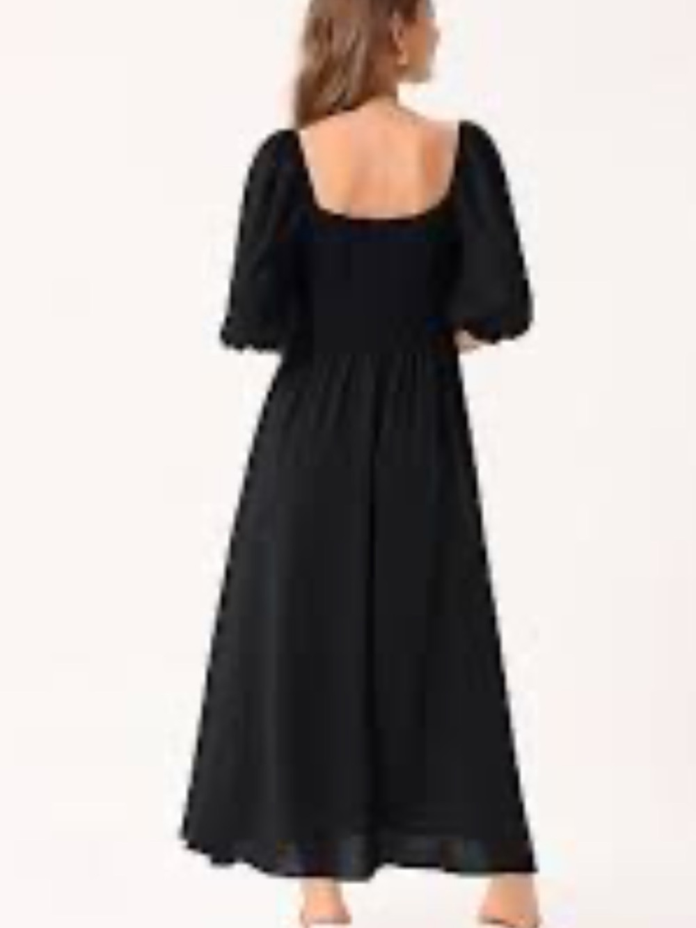 Michael Kors Black Puff Sleeve Maxi Dress